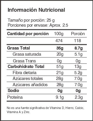 Barra de chocolate 72% cacao de Sierra Nevada