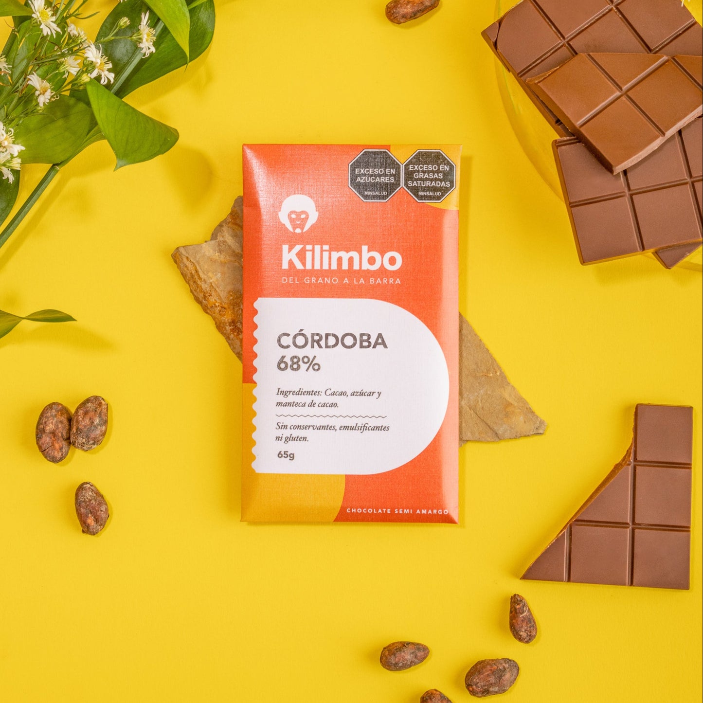 Barra de chocolate 68% cacao de Córdoba