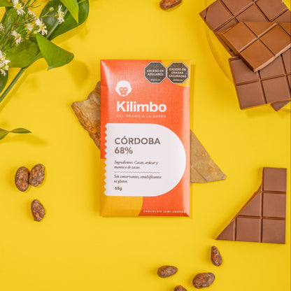 Barra de chocolate 68% cacao de Córdoba